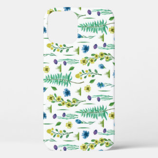 Fern Flowers Naadloze Natuur Patroon iPhone 12 Hoesje
