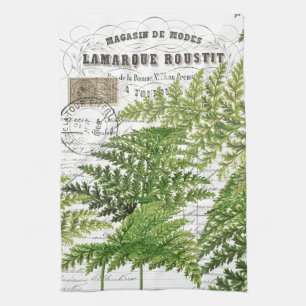 Fern French Script Kitchen Hand Towel Theedoek