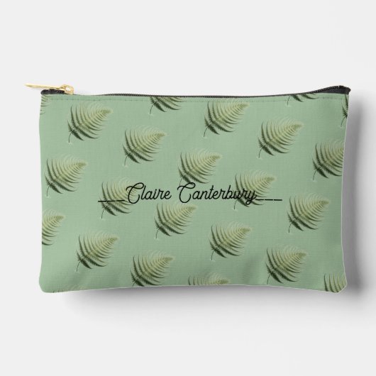 Fern Fronds Pattern Natuur Thema Accessoire Pouch Etui (Voorkant)