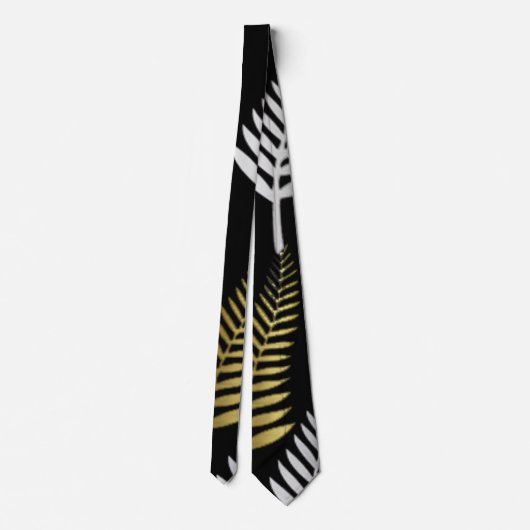 fern gold silver art Stropdas (Achterkant)