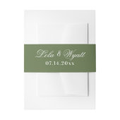 Fern Green Elegant Wedding Uitnodigingen Wikkel (Voorkant Voorbeeld)