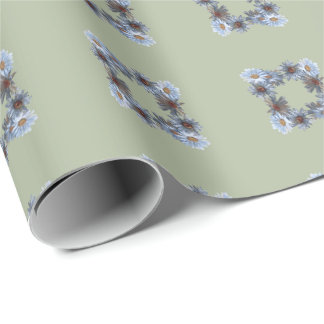 Fern green floral Gift Wrapping paper Cadeaupapier