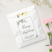 Fern Green Willow Branch Elegant Wedding Favor Bedankzakje (Gezegeld)