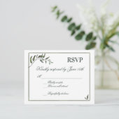 Fern Green Willow Branch Mariage élégant RSVP (Debout devant)