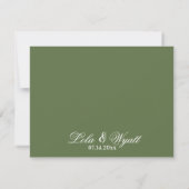 Fern Green Willow Branch Mariage élégant RSVP (Dos)