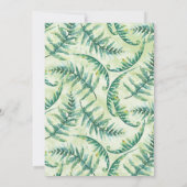 Fern Greenery Waterverf huwelijksuitnodiging Kaart (Achterkant)