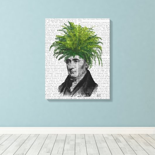 Fern Head Plant Canvas Afdruk (Insitu (Houten vloer))