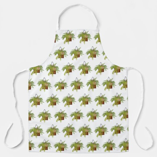 Fern Ivy Hanging Plant Botanische Illustratie Kuns Schort (Voorkant)