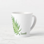 Fern Leaf Design Latte Mug (Angle droit)