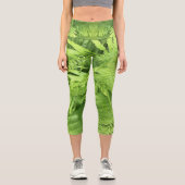 Fern Leaf haut taille Leggings : jardin fitness ho (Recto)