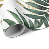 Fern leaf luxe Gold lijn Cadeaupapier (Rol Hoek)