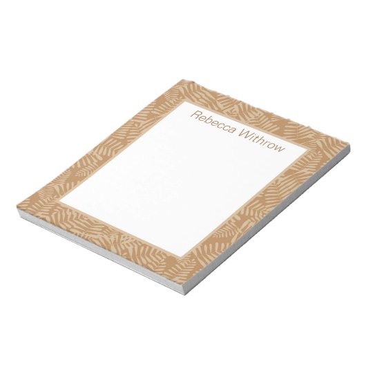 Fern Leaves Camel Notepad Notitieblok (Gedraaid)