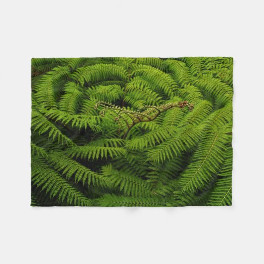 Fern Leaves Fleece Deken (Voorkant (Horizontaal))
