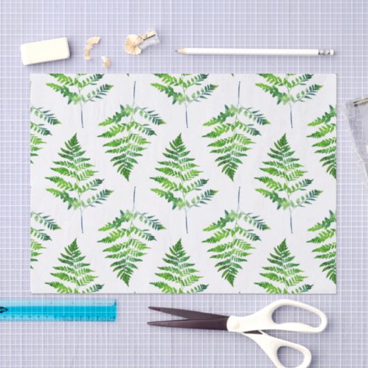 Fern Leaves Pattern Tissuepapier (Craft)
