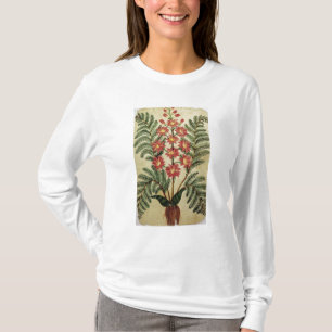 Fern met rode en gele bloemen t-shirt