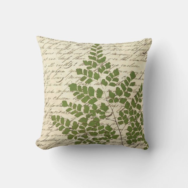 Fern on Script Pillow 2 Kussen (Voorkant)