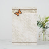 Fern Pattern Stationery ~ Butterfly Ferns Briefpapier (Staand voorkant)