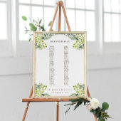 Fern Pepper Tree Leaves Wedding Seating Chart Poster