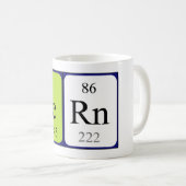 Fern. tasse de nom de table périodique (Devant droit)