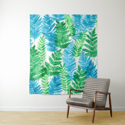 Fern waterverf wandkleed (In situ)