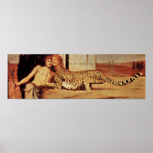 Fernand Khnopff - De tederheid van de neushoorn Poster