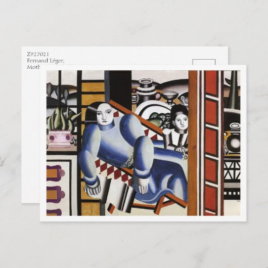 Fernand Léger, 1922, La femme et l'enfant, Modern Briefkaart (Voorkant / Achterkant)