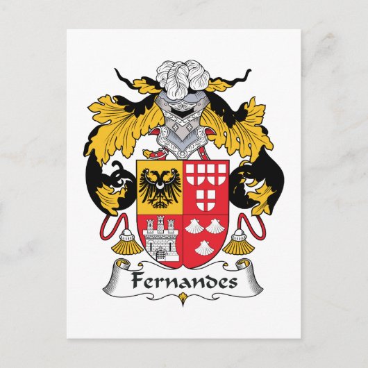Fernandes Family Crest Briefkaart (Voorkant)