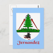 Fernandez Family Heraldic Shield Briefkaart (Voorkant / Achterkant)