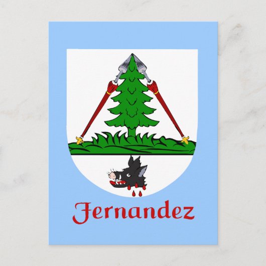 Fernandez Family Heraldic Shield Briefkaart (Voorkant)