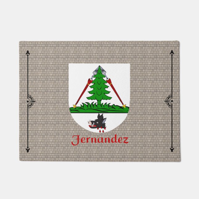 Fernandez Historisch Schild op Cobblestone Deurmat (Voorkant)