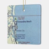 Fernandina Beach FL  kaart Keramisch Ornament (Links)