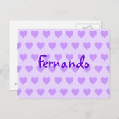 Fernando in het Paars Briefkaart (Voorkant / Achterkant)