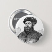 Fernando Magellan, Explorer Ronde Button 5,7 Cm (Voorkant /achterkant)
