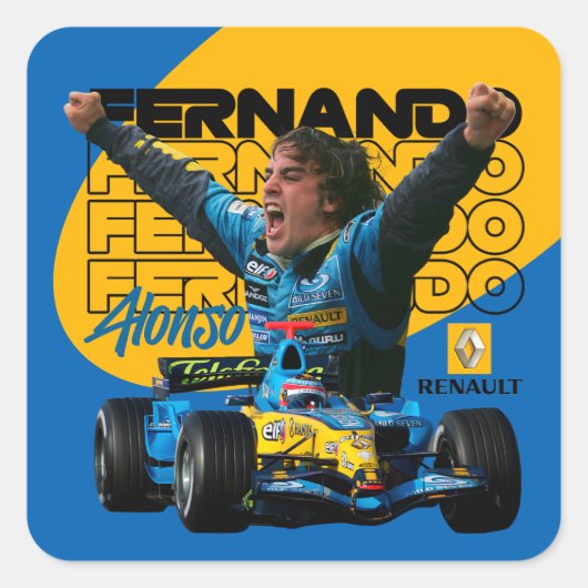 Fernando Vierkante Sticker (Voorkant)