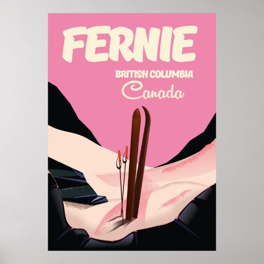Fernie British Columbia Ski poster (Voorkant)