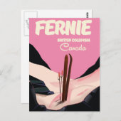 Fernie British Columbia Ski poster Briefkaart (Voorkant / Achterkant)