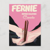 Fernie British Columbia Ski poster Briefkaart (Voorkant)