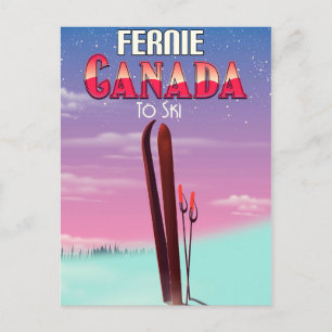 Fernie Canada ski-reisposter. Briefkaart