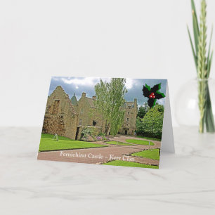 Ferniehirst Castle - Kerr Clan KerstKaart Feestdagen Kaart