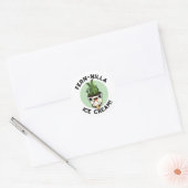 Fernilla Ice Cream Funny Ice Cream Plant Pun Ronde Sticker (Envelop)