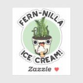 Fernilla Ice Cream Funny Ice Cream Plant Pun Sticker (Vel)