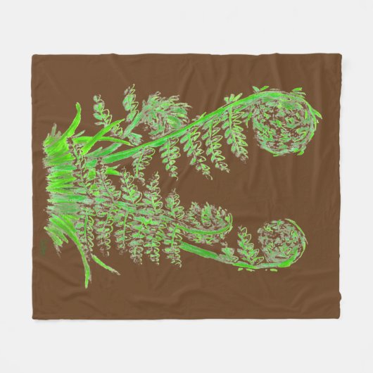 Ferns Fleece Deken (Voorkant (Horizontaal))
