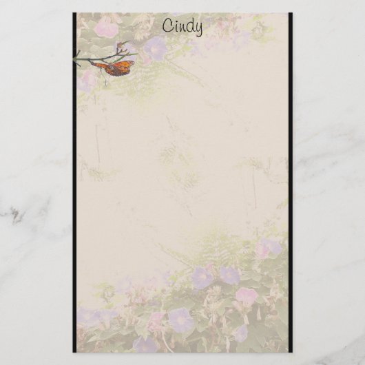 Ferns Morning Glory Stationery Briefpapier (Voorkant)