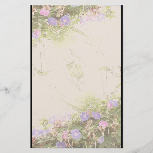 Ferns Morning Glory Stationery Briefpapier (Voorkant)