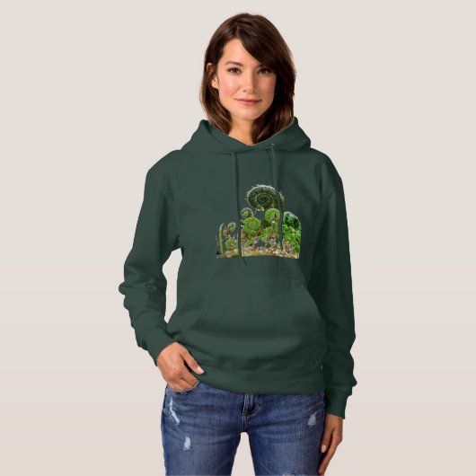 Ferns - spiralling magic hoodie (Voorkant volledig)