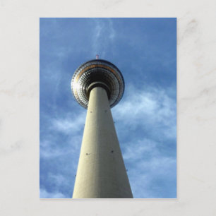 fernsehturm blue sky briefkaart