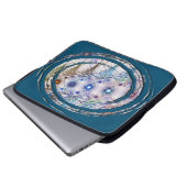 Ferns'N Flowers Abstract Laptop Sleeve (Voorkant onderkant)