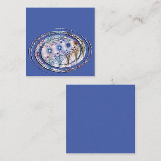 Ferns'N Flowers Abstract Vierkante Visitekaartje (Voorkant / Achterkant)