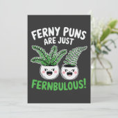 Ferny Puns – Fernbulous! Funny Plant Design Kaart (Staand voorkant)