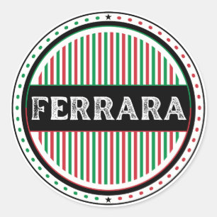 Ferrara City Pride Embleem – Italiaanse identiteit Ronde Sticker